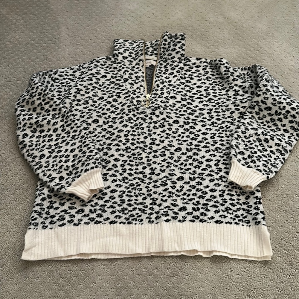 LOFT pullover zip sweater - Like New!